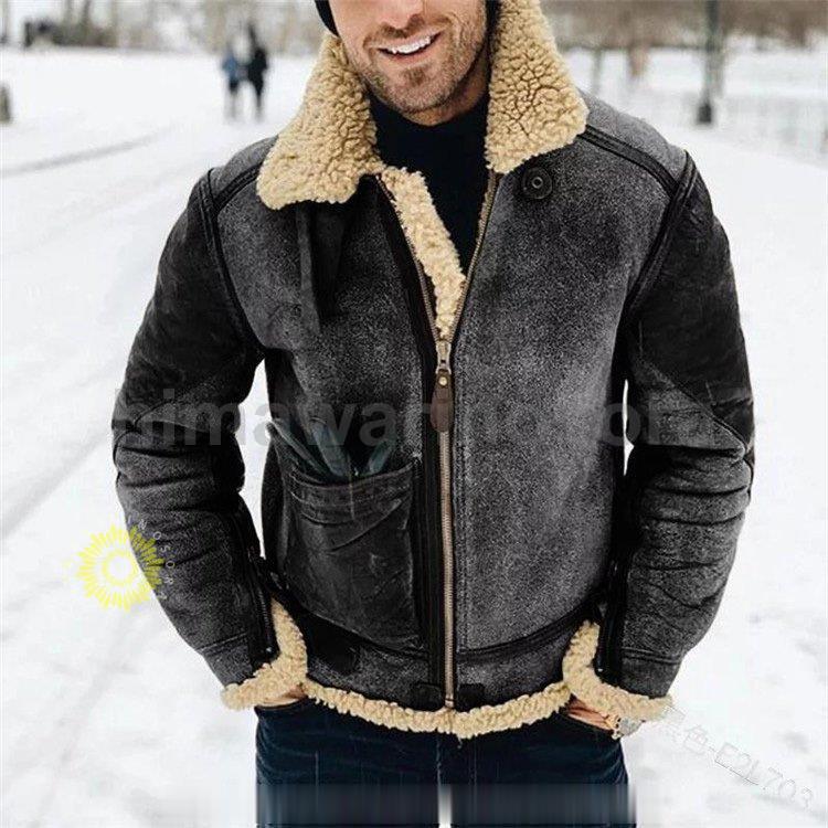 You MustCreate ムートンレザージャケット M 値下げ】メンズ革ジャン ムートンコート レザージャケット 裏