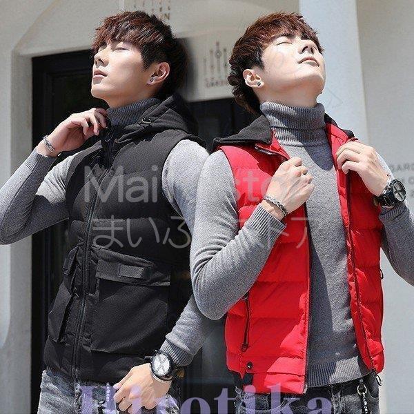 上質風合い ダウンベスト メンズ ベスト フード付き 中綿ダウンベスト アウター カジュアル トップス ジャケット おしゃれ カッコイイ 秋冬 防寒 防風 お1人様1点限り Askmentor Com