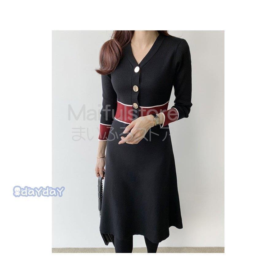 超特価激安 結婚式ドレス Aライン 長袖 切り替えワンピース 配色 膝丈ワンピース きれいめ 秋冬 40代 レディース ワンピース 通勤 着痩せ ロング ワンピース 色 写真色 Michiganestateplanning Com