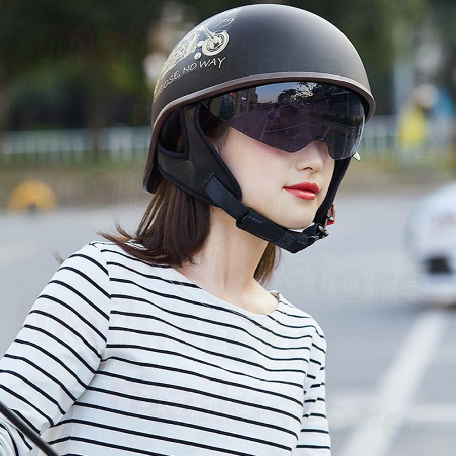 バイクヘルメット ヴィンテージ オートバイク 半キャップ 半帽 半ヘル ハーフヘルメット 男女兼用 リフトシールド 軽量 蒸れない Mg マイキストア 通販 Yahoo ショッピング