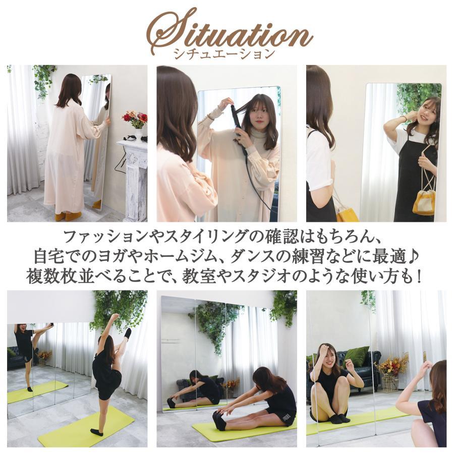 スタンドミラー 壁掛け 全身 鏡 姿見鏡 丸角 大型 軽量 薄いフレーム