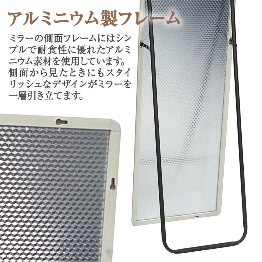 スタンドミラー 壁掛け 全身 鏡 姿見鏡 丸角 大型 軽量 薄いフレーム