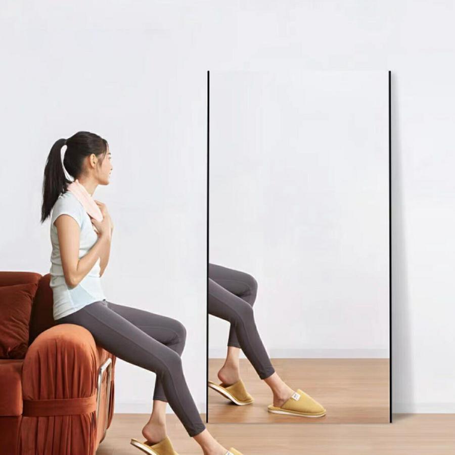 壁掛けミラー ウォールミラー 姿見鏡 割れない 鏡 超軽量 持ち運び 幅25×高さ90cm おしゃれ鏡 ソフトミラー 壁傷つけないミラー