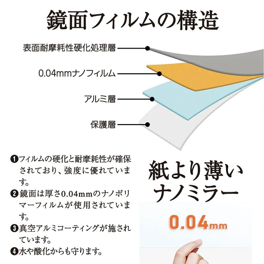 壁掛けミラー ウォールミラー 姿見鏡 割れない 鏡 超軽量 持ち運び 幅25×高さ90cm おしゃれ鏡 ソフトミラー 壁傷つけないミラー ダンス ヨガ フィットネス｜mailo-shop｜07