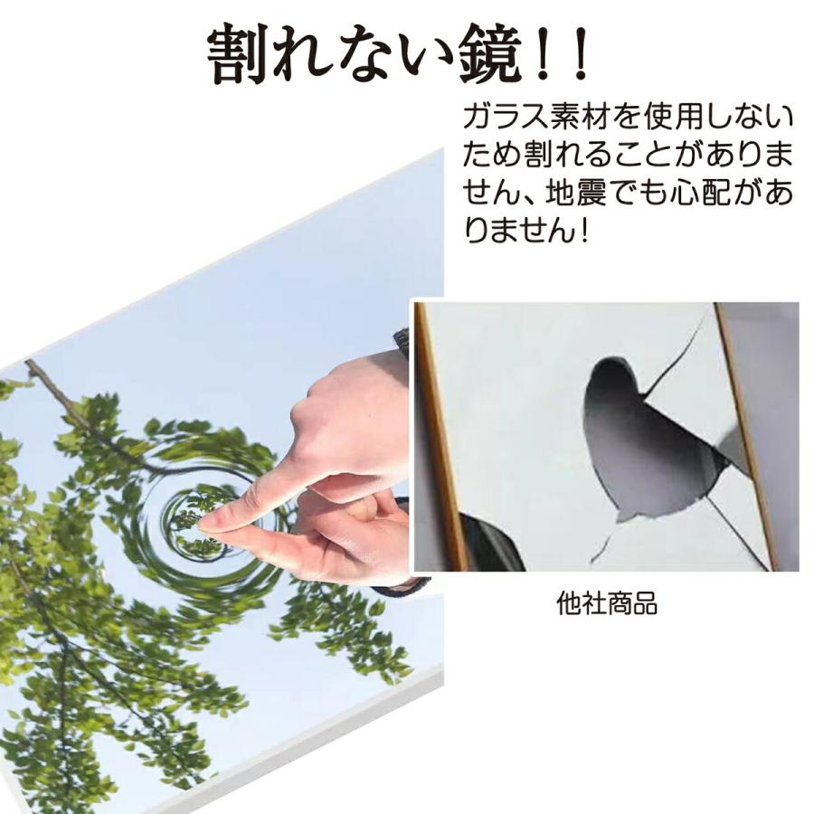 割れないスタンドミラー 全身 折りたたみ 幅160×高さ80cm ブラック スタンドミラー 全身 折り畳み 幅160×高さ80cm 折りたたみ 鏡 大きい