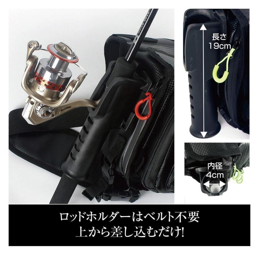 Neer フィッシングバッグ タックルバッグ ロッドホルダー付き 釣り