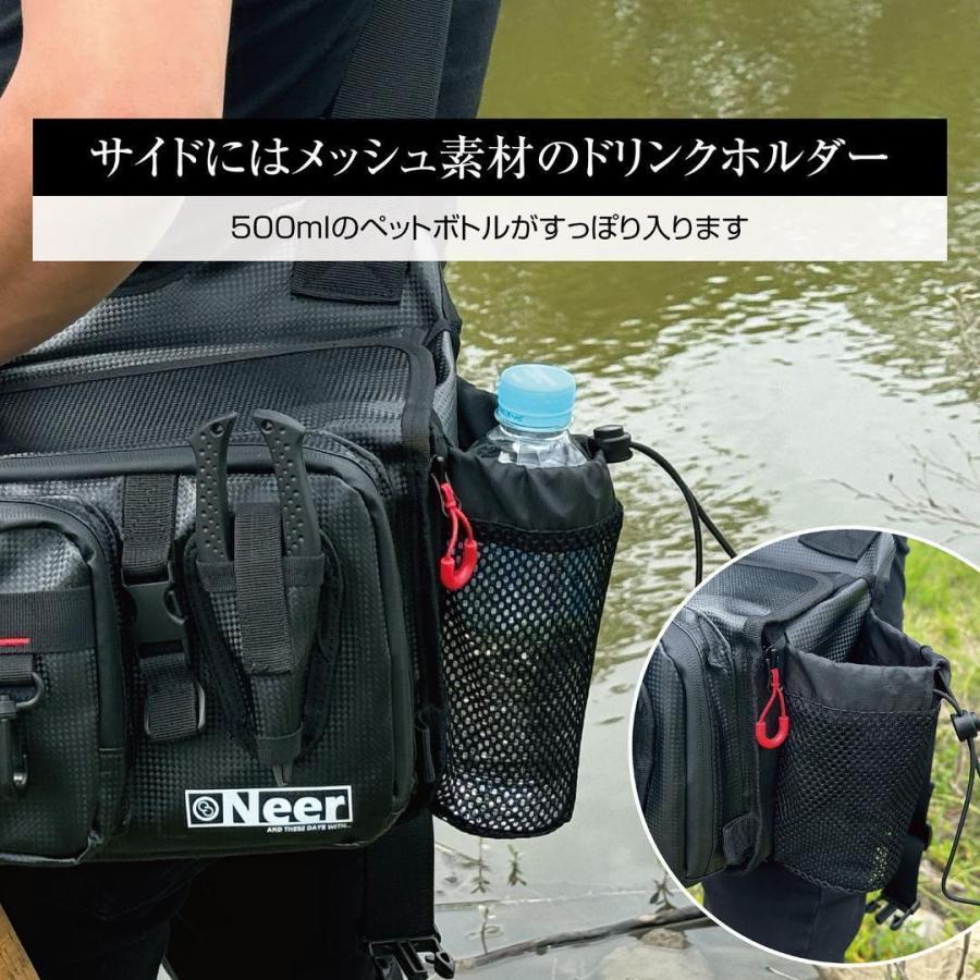 レッド Neer フィッシングバッグ タックルバッグ ロッドホルダー