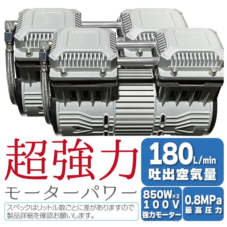 エアーコンプレッサー 100v 圧力計 業務用 40l オイルレス 静音 車 