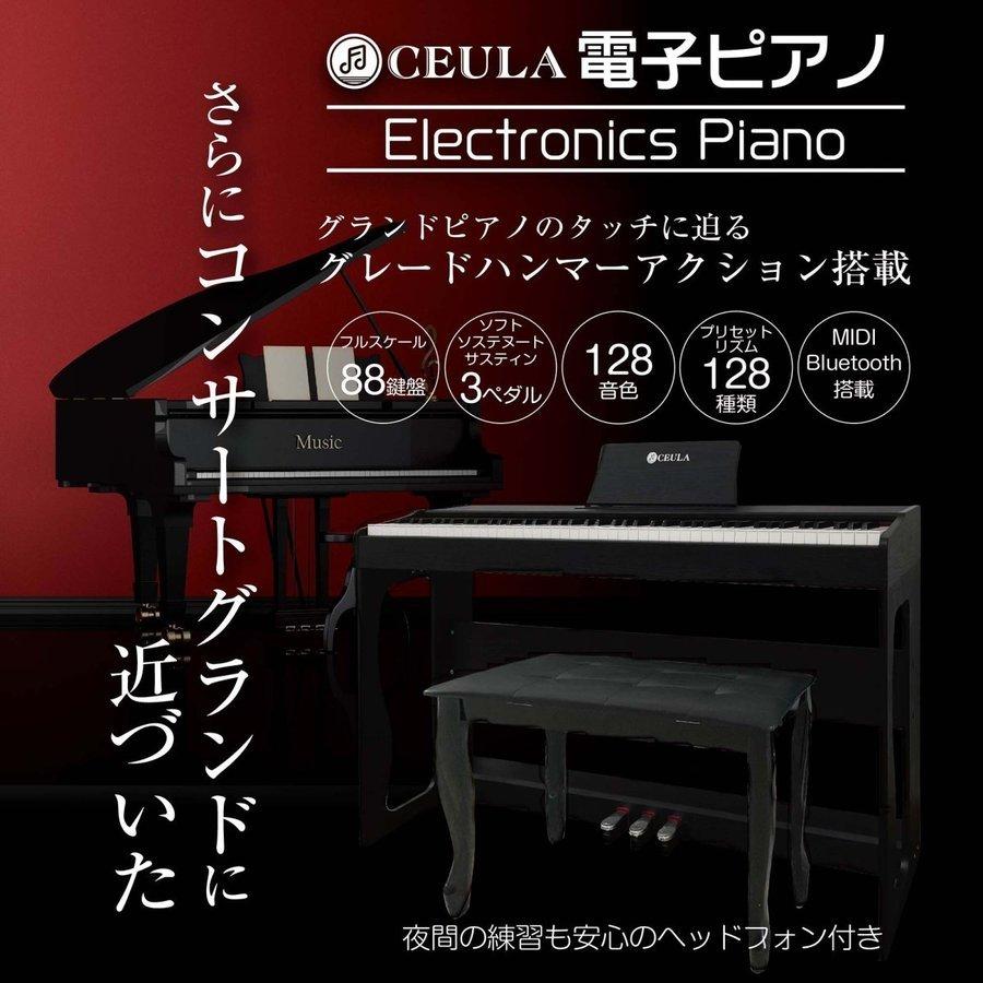 電子ピアノ DDP-80 
88鍵 ハンマーアクション鍵盤 
3本ペダル
