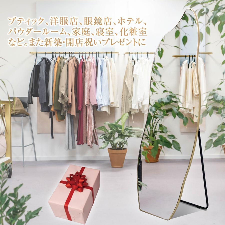 johnlife スタンドミラー 姿見鏡 全身鏡 大型 イルカ形 おしゃれ 180cmx60cm 鏡 アルミ合金フレーム 飛散防止加工 店舗用 業務用 オフィス 家庭用 洋服店｜mailo-shop｜05