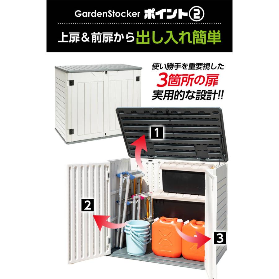 人気の製品大型収納庫 屋外用 ガーデンストッカー ゴミ収集庫 ベランダ