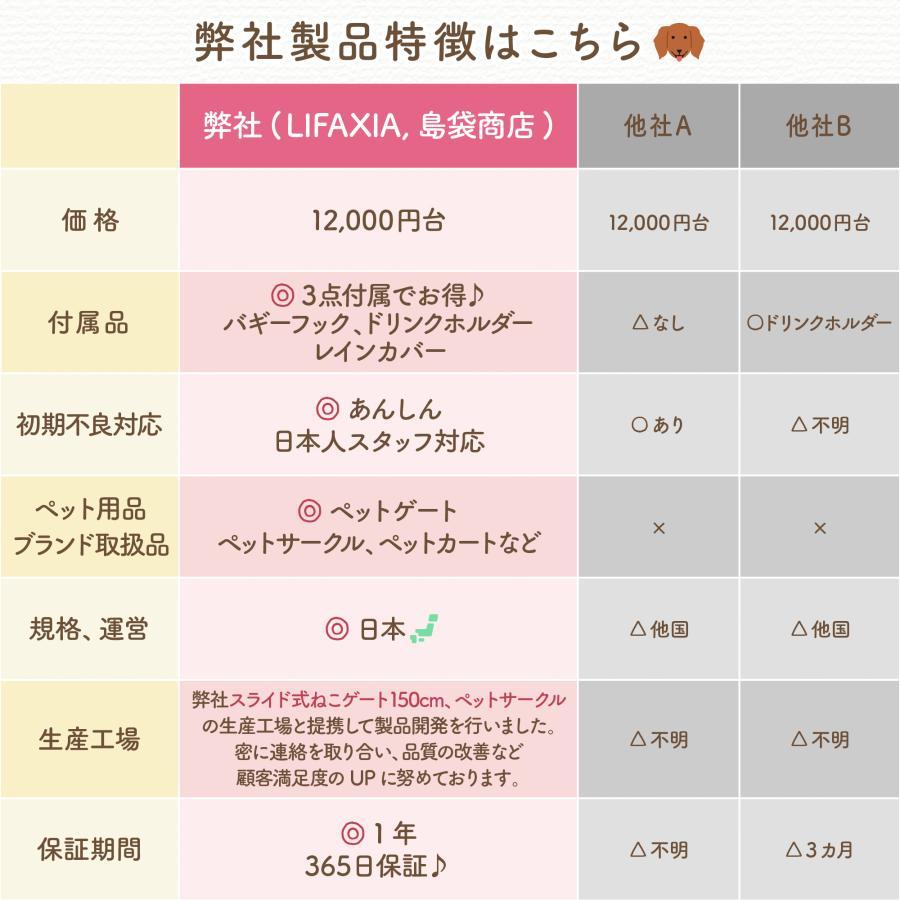 LIFAXIA ペットカート 犬 4輪 分離型 折りたたみ 小型犬2匹対応 耐荷重