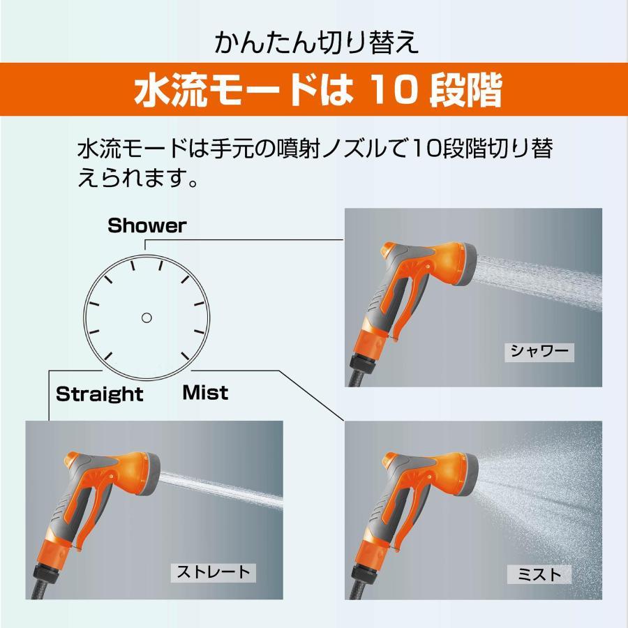 Johnlife 散水ホース 20m 屋外 ホースリール 家庭用 ホース 180度回転