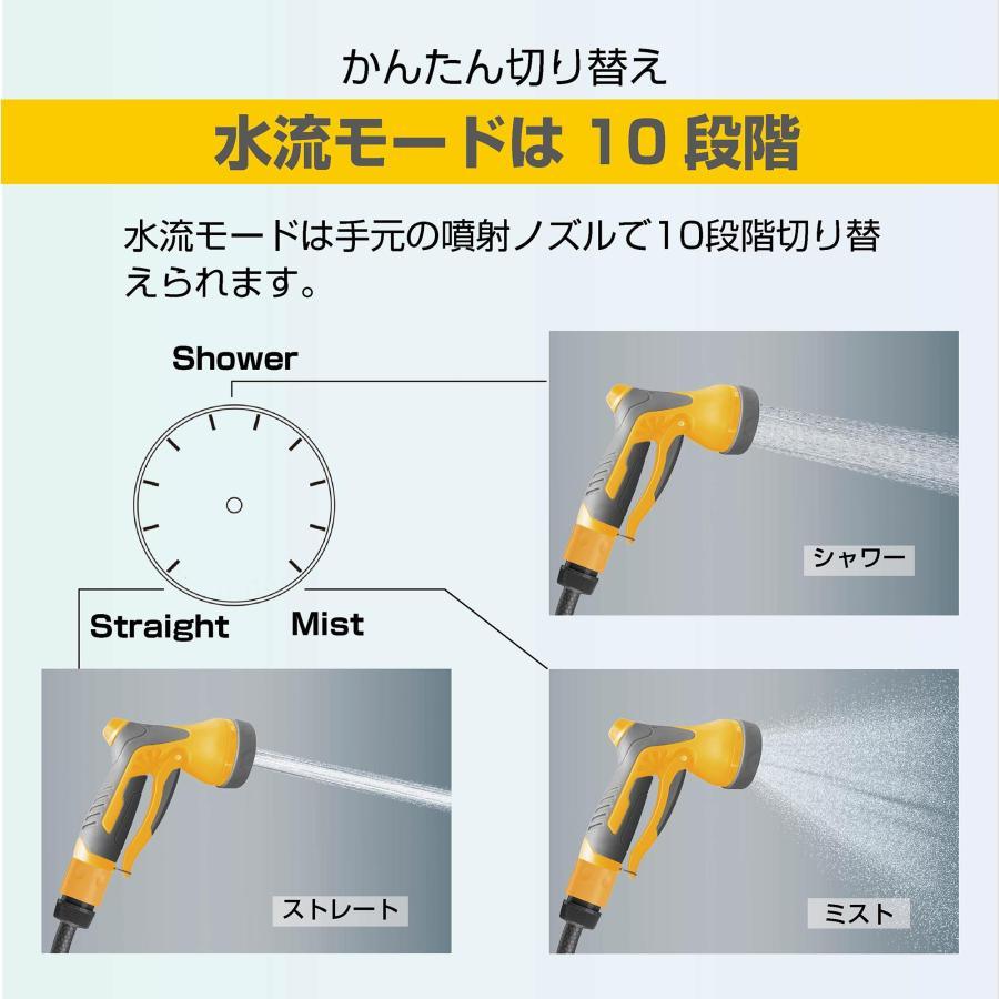 Johnlife 散水ホース 25m 屋外 ホースリール 家庭用 ホース 180度回転