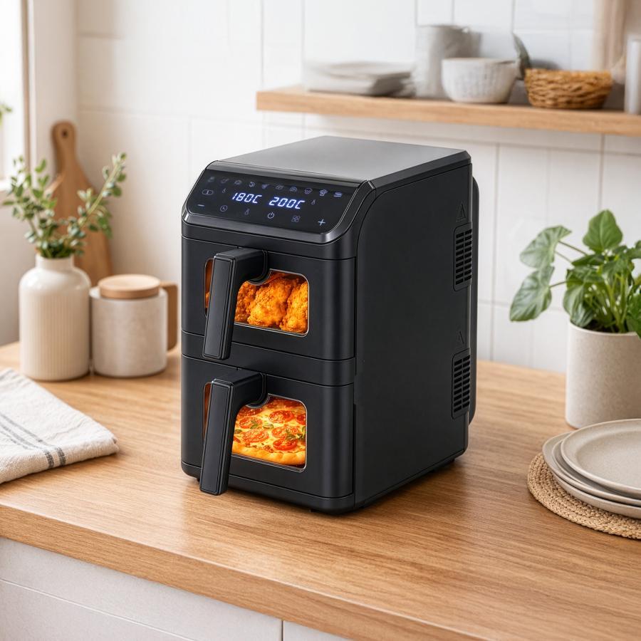 #3184 ノンフライヤー 大容量 レシピ本 家庭用 5L 2段 ノンフライヤー 大容量 レシピ本 家庭用 5L 2段 エアーフライヤー 電気