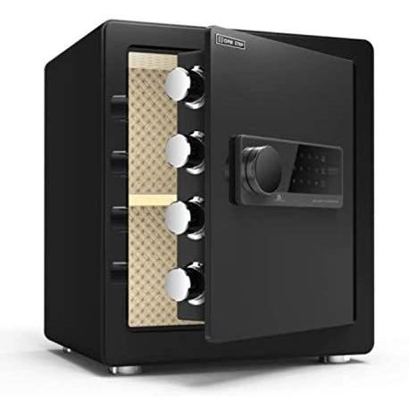 94％以上節約 金庫 43L テンキー式 緊急キー セキュリティーボックス