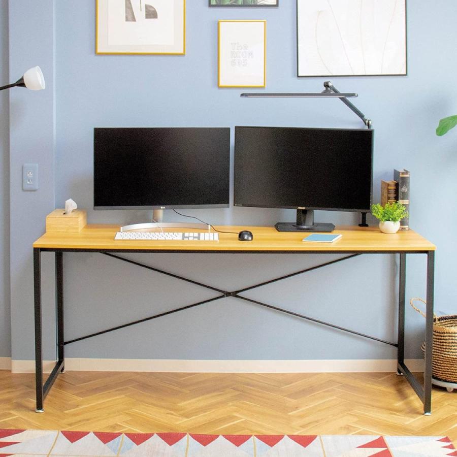 半額】 ワークデスク パソコンデスク 180cm ブラック 866 agapeeurope.org
