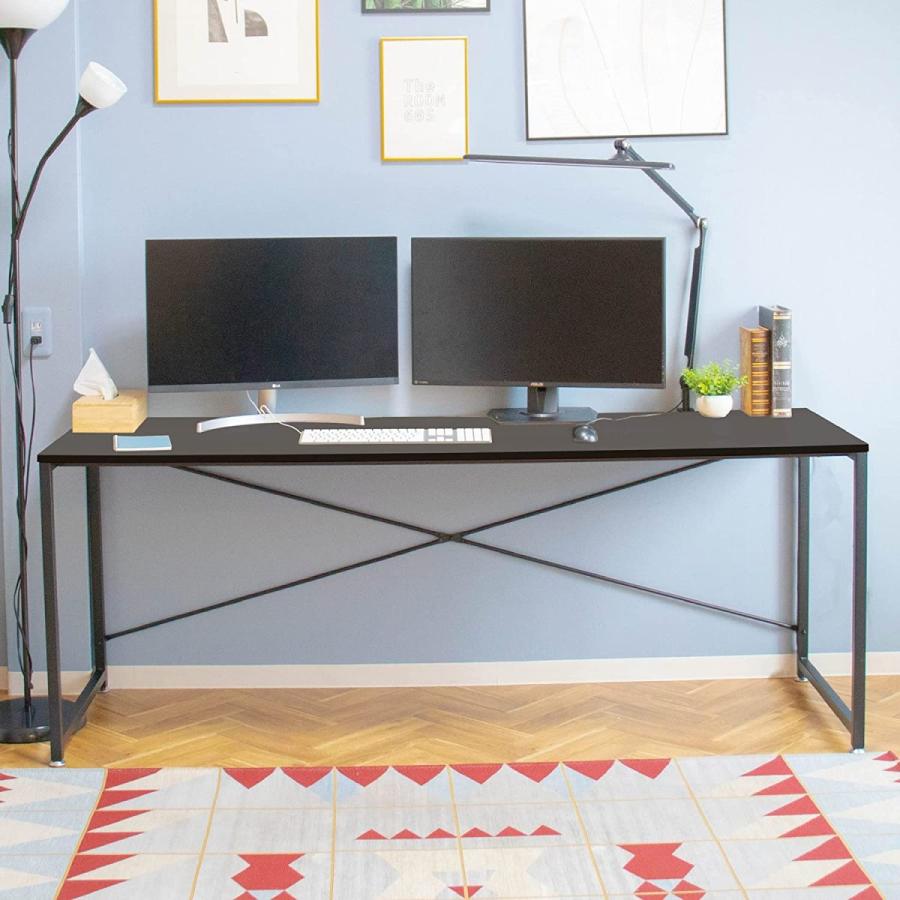 SKK パソコンデスク 180cm 奥行60cm 高さ70cm 組立簡単 マグネット対応