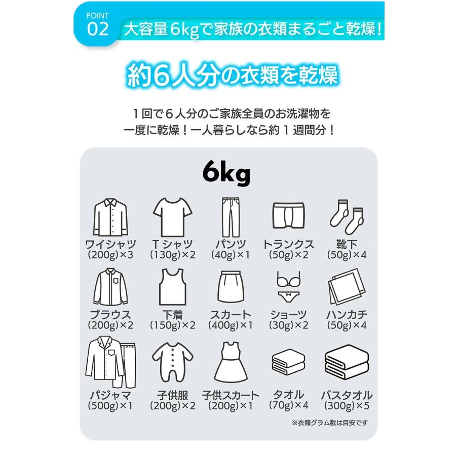 Yoquna 乾燥機 衣類 衣類乾燥機 6kg pro ヨクナ 乾燥機 小型衣類乾燥機