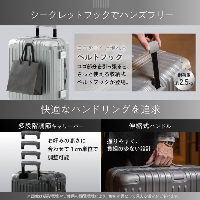 MAIMO 爆買ダブルロック 防犯 頑丈 アルミ スーツケース 機内持ち込み