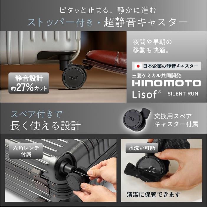 H*c様 新品未使用 MAIMO GranFrame アルミキャリーケース シル MAIMO 爆買ダブルロック 防犯 頑丈 アルミ スーツケース 機内持ち込み