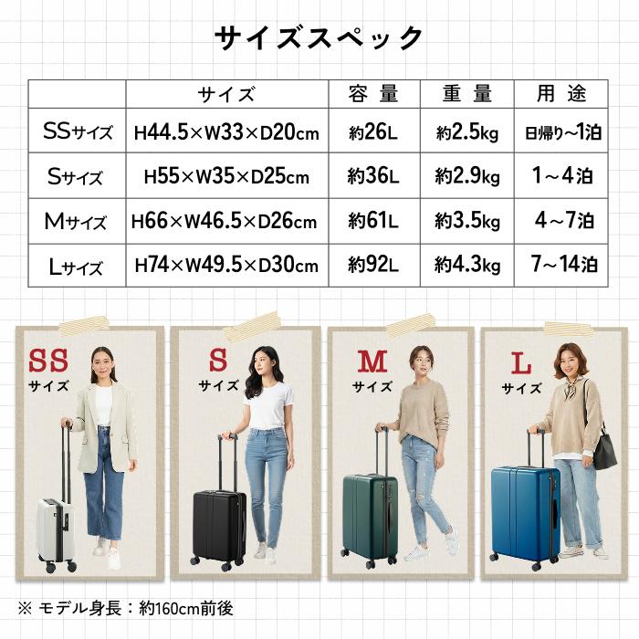 【未使用品】スーツケース　Mサイズ（超軽量）　MAIMO maimojapan-888_m2nd-l-01