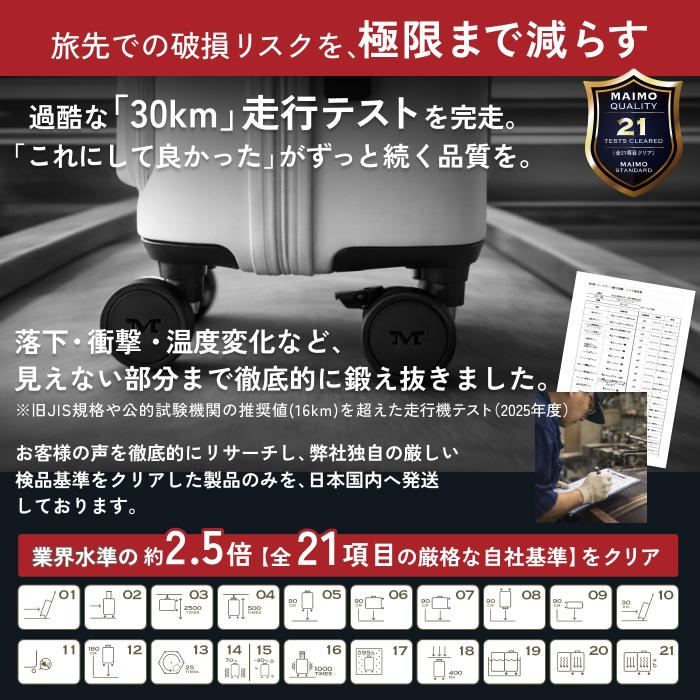 スーツケース キャリーケース MAIMO COLOR YOU plus カラーユープラス Lサイズ 1週間 キャスター TSAロック 静音 ストッパー 両面仕切り 内装ポケット 爆買の画像