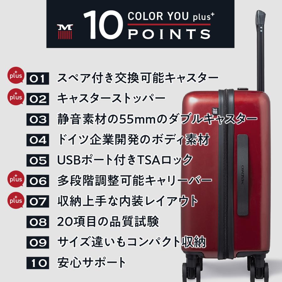 MAIMO スーツケース Lサイズ ストッパー付き 軽量 高機能 高品質 大容量 95L TSAロック HINOMOTO 静音タイヤ キャリーケース シンプル キャリーバッグ｜maimojapan-888｜03