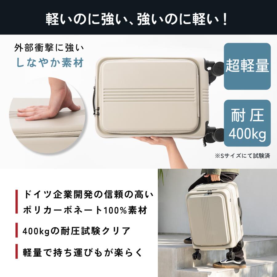 MAIMO フロントオープン 拡張機能 スーツケース 機内持ち込み Sサイズ