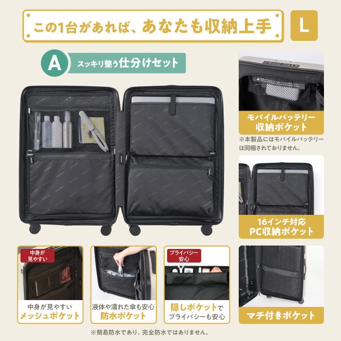 未使用　MAIMO キャリーケース　HACOBO新作　黒　Mサイズ MAIMO 内装丸洗い スーツケース キャリーケース MAIMO HACOBO plus