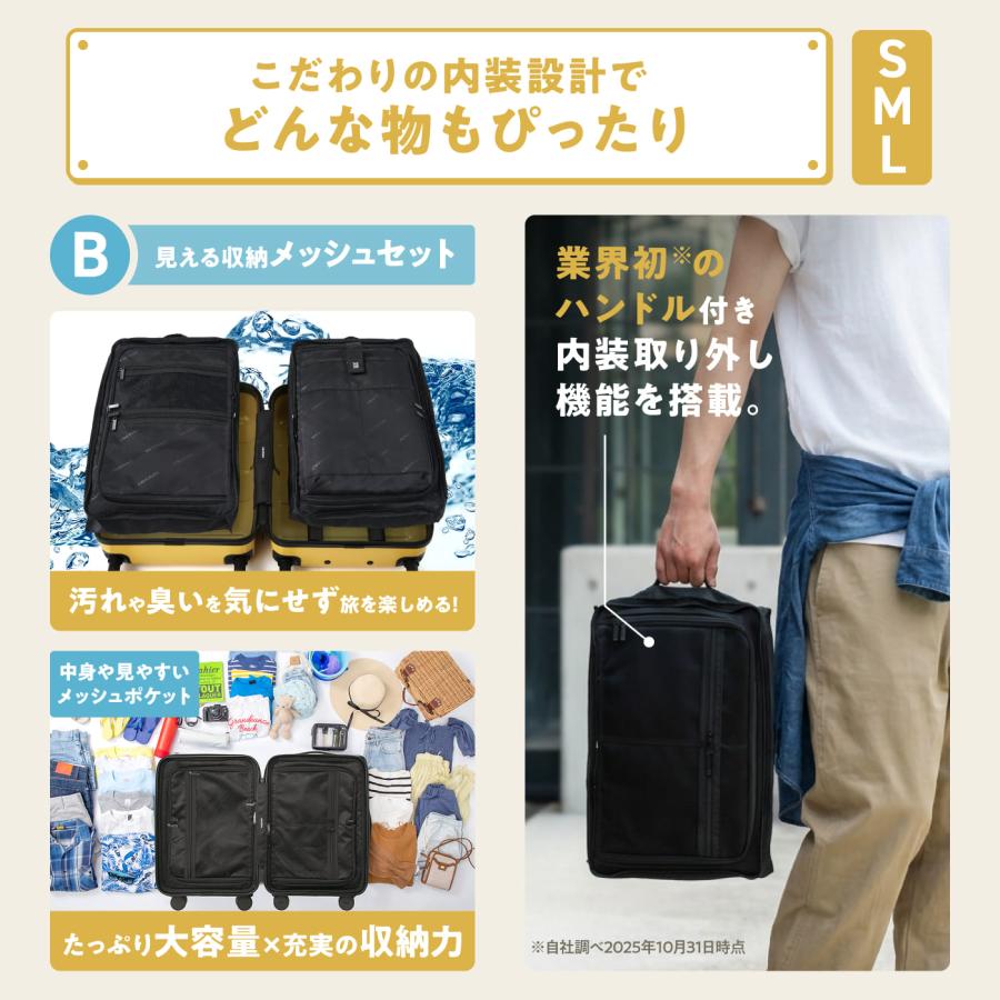 MAIMO 内装丸洗い スーツケース キャリーケース MAIMO HACOBO plus