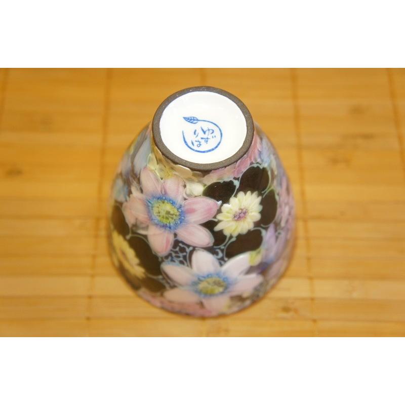 新品工房ゆずりは花瓶花入釉彩ばら花紋花柄プレゼント母の日