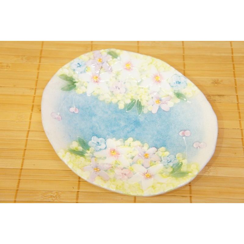 工房ゆずりは 薄紅花景色 ケーキ皿 瀬戸焼 皿 デザート皿 花柄 水色 プレゼント ギフト 内祝い Yuh 1 Maimustone 通販 Yahoo ショッピング