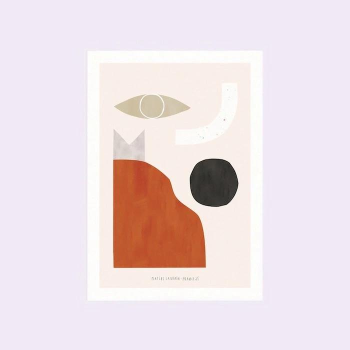 北欧 ポスター A4 部屋 オシャレ リビング Abstract Face geometric |  | 02