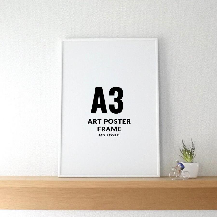 ポスター フレーム A3 サイズ ホワイト 白 壁掛け 額縁 額装 枠