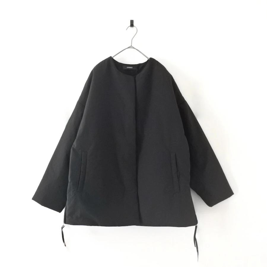OMNES（オムネス） 中綿ダウン ステッチレス サイド ZIP ハーフ コート 