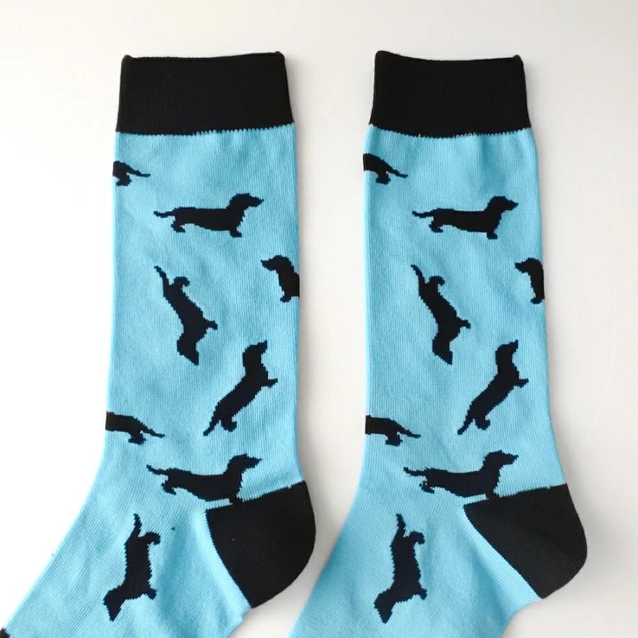 メンズ 靴下 総柄 ダックスフント ドッグ ソックス MENS DOG SOCKS SOX