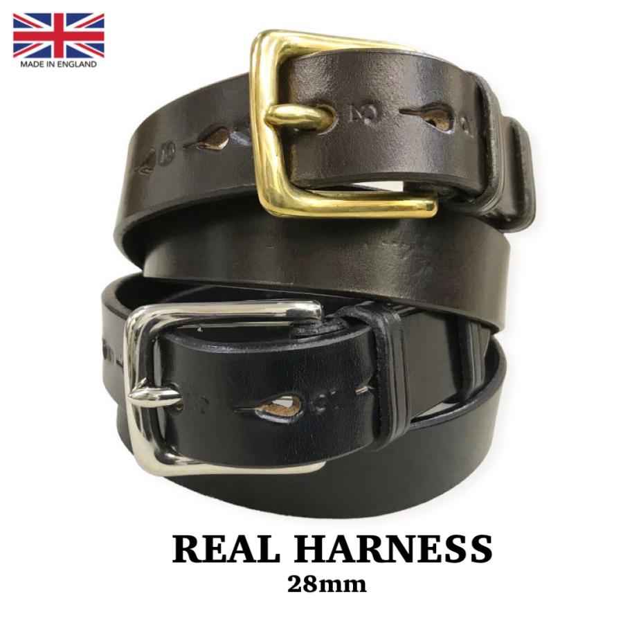 イギリス製 送料無料 REAL HARNESS【リアルハーネス】ブライドルレザー BELT2.8 幅2.8cm 「細い」レザーベルト メンズ