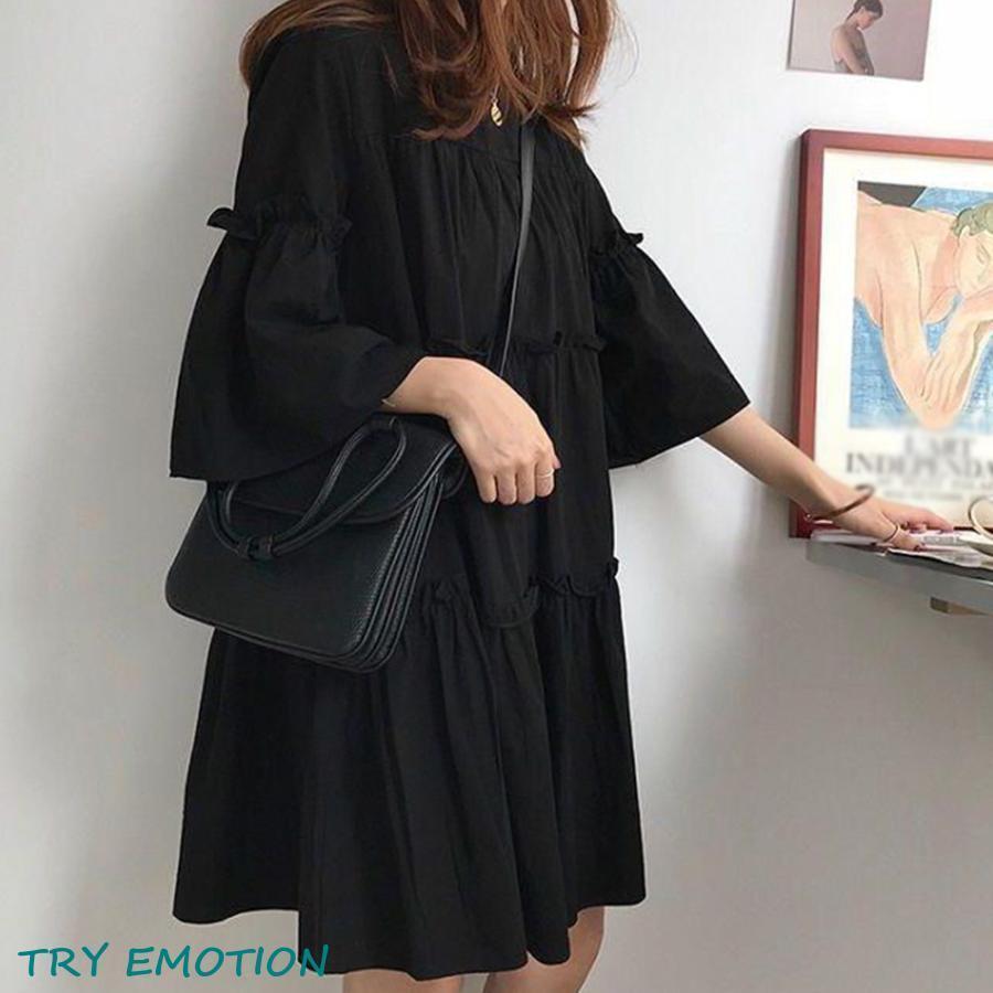 Aライン ティアードワンピース フリル : 毎日いいものストア