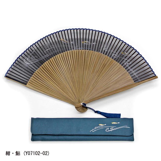 新しい季節新しい季節扇子 メンズ 男性用 名入れ 京都「六十間・手描き調（しらべ）扇子袋付き」舞扇堂 着物、浴衣 