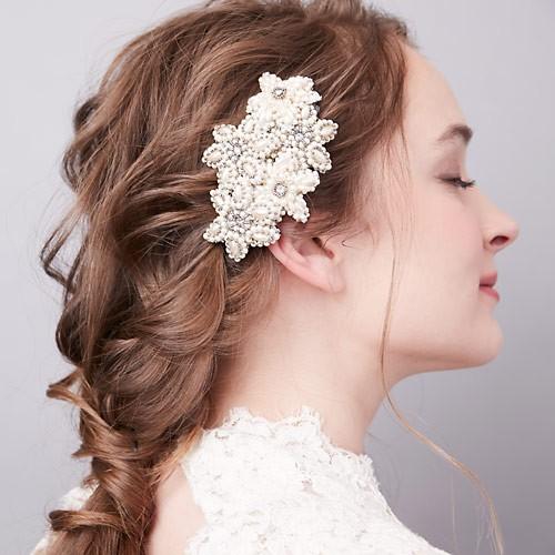 最新の激安 ベッカ バレッタ オフ Vanilla Couture ヴァニラクチュール ウェディング アクセサリー ブライダル ヘッドドレス ホワイト 送料無料 Www Cepici Gouv Ci