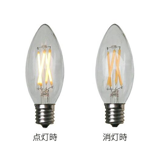 LED電球 シャンデリア E12　E17　E26 電球色 シャンデリア　フィラメント型LED　filamentled｜maison-de-lustre｜06