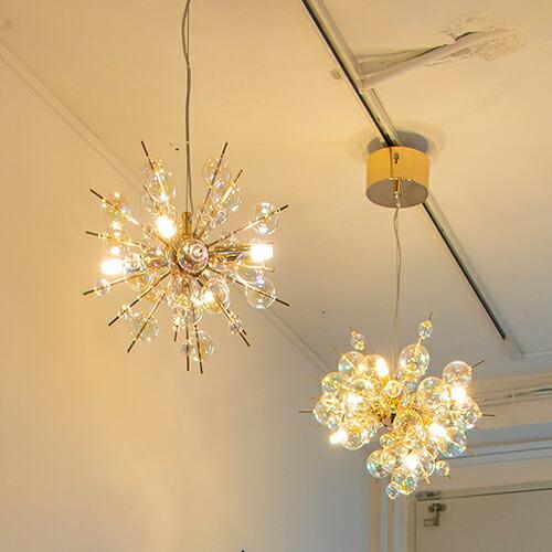 ペンダントライト 4灯 ガラス バブルシャンデリア LED付属 おしゃれ