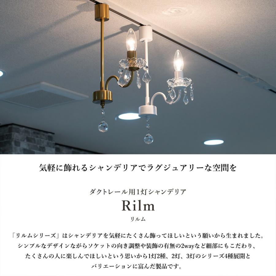 ダクトレール専用 1灯シャンデリア LED対応 リルムシリーズ : Maison