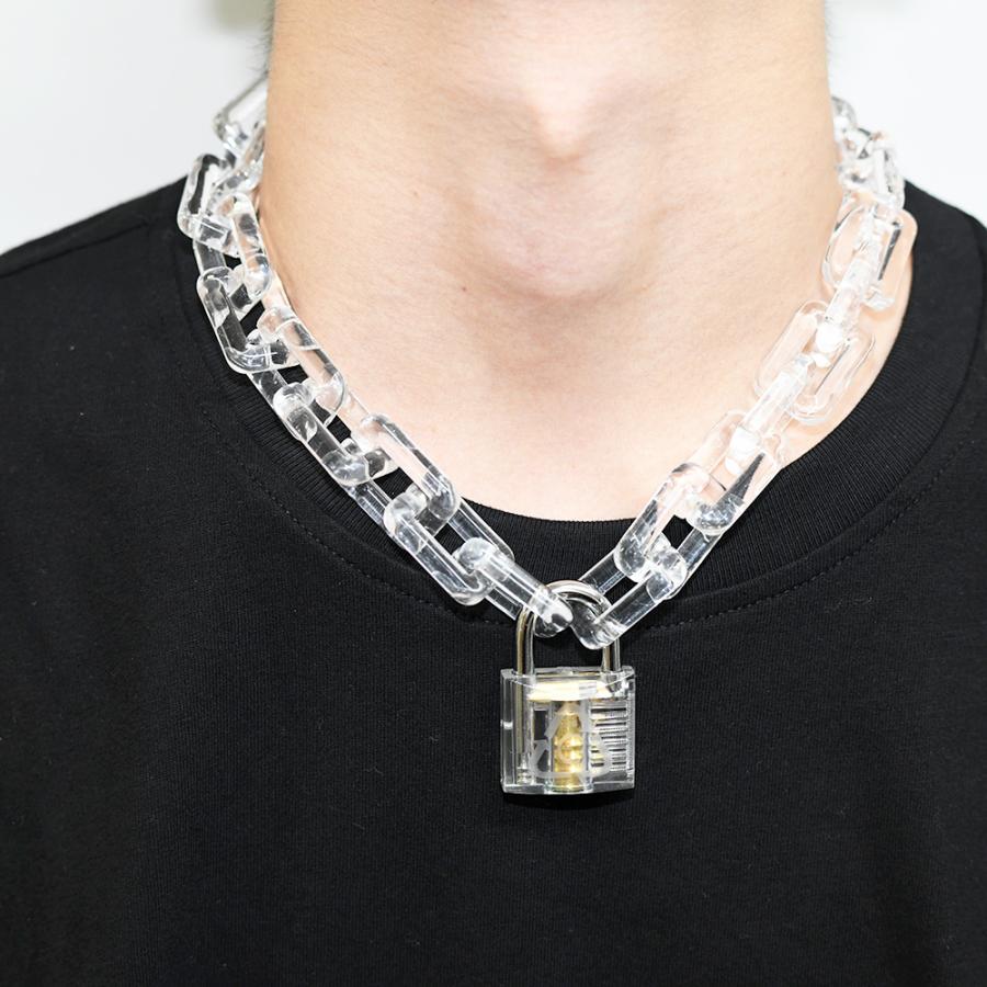 ネックレス パドロック ネックレス クリア チェーン アクリル 南京錠 透明 メンズ レディース チョーカー メゾンカサノバ Ac2101 Csnv Maison Casanova 通販 Yahoo ショッピング