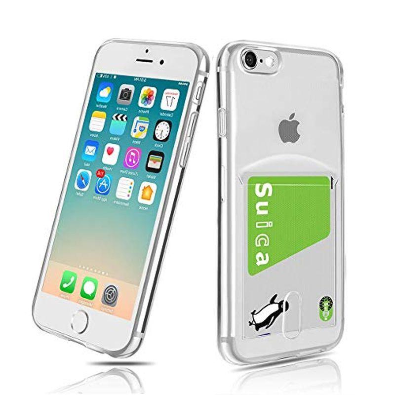 かわいい！ iPhone6 TPUケース iPhone6S TPUケース カード収納 Cavor iPhone6 背面 財布型 ケース クリア 4.7イ マルチ対応ケース
