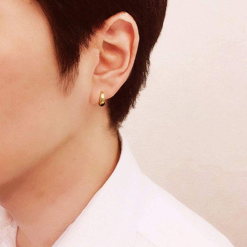 ギフト ピアス メンズ レディース フープ ドロップ K10 中折れ 両耳 新品 Divinedesignsbyashley Com