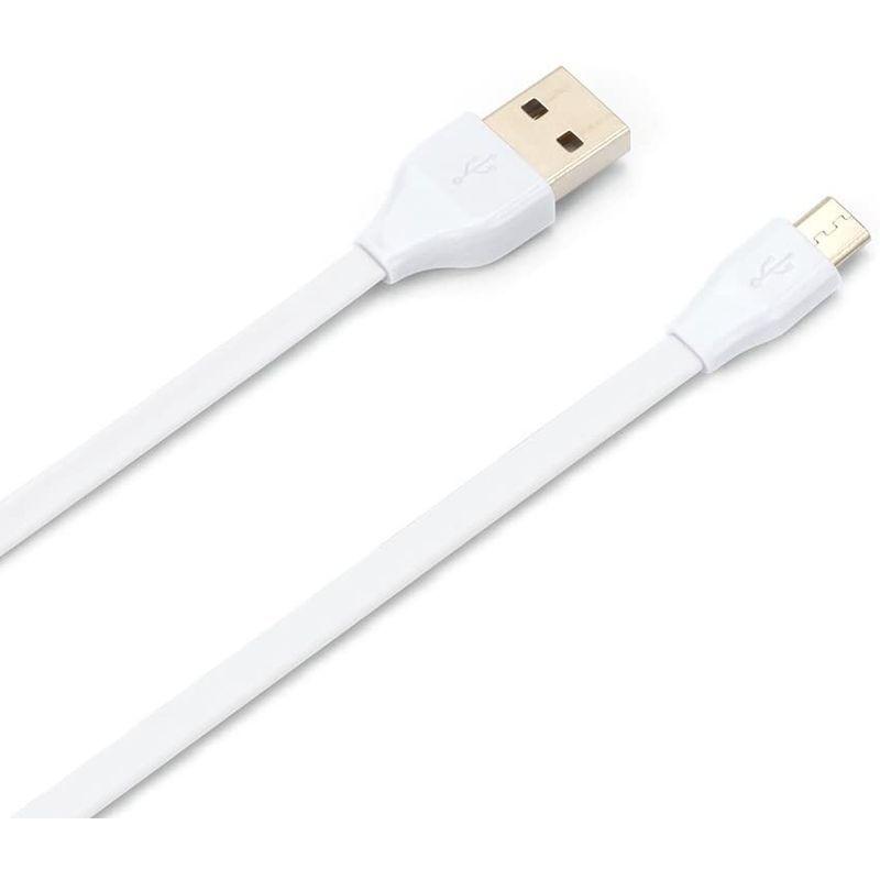 iCharger PGA micro USB コネクタ USB フラットケーブル 50cm ホワイト PG-MUC05M07 50cm ホワ  春のコレクション