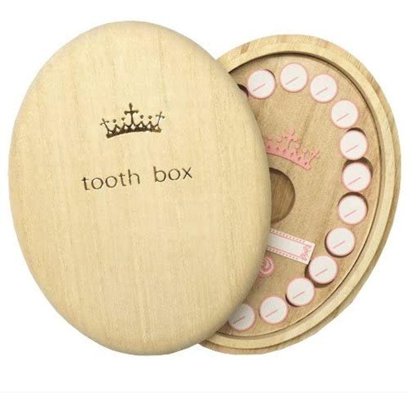 激安ブランド 乳歯ケースプレミアム高級桐天然木使用抜けた年月日 お名前記入用アクリル板付 ティアラ Materialworldblog Com