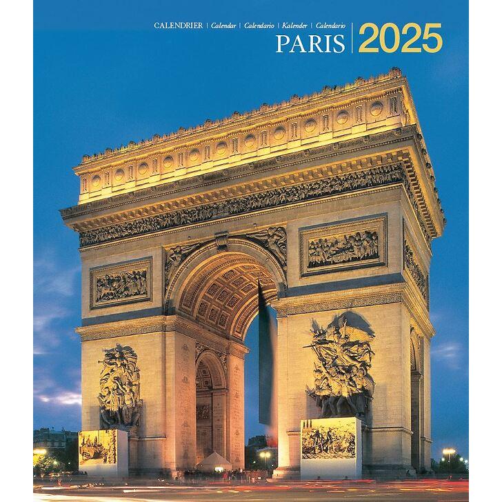壁掛けカレンダー ミニ パリの名所 2025年 - City de Paris Calendar
